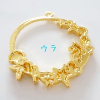 ハンドメイド材料 金属パーツ ループ付き12mm皿ピアス金具 2ペア 
