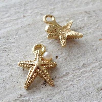 チャーム ハンドメイド材料 金属パーツ 大人可愛い小さなヒトデ 