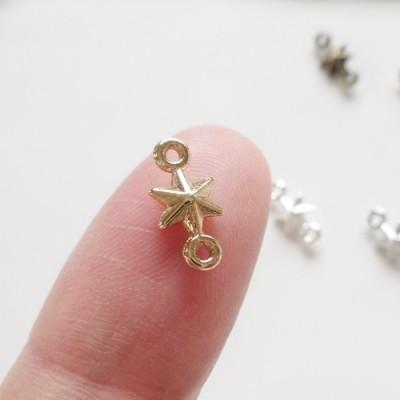 アクセサリーパーツ 金属パーツ キラキラ ミニ コネクター 10個