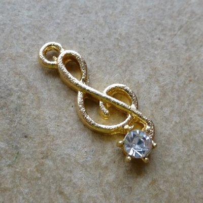 ゴールド&ダイヤ 音符チャーム 【公式通販】