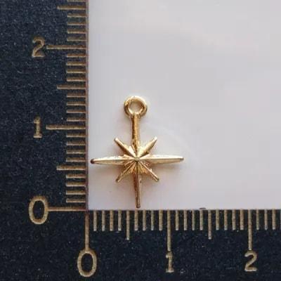 チャーム ハンドメイド材料 金属パーツ NEW☆小さな八芒星チャーム 各