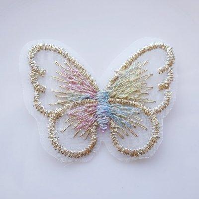 蝶の刺繍モチーフパーツ Lサイズ 各2個｜poche-gold｜03