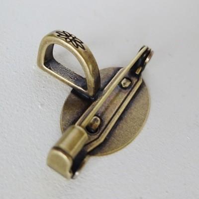 ハンドメイド材料 金属パーツ 2wayタイプのブローチ金具 各1個