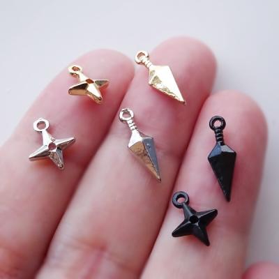 チャーム ハンドメイド材料 金属パーツ 手裏剣とクナイのMIXチャーム  