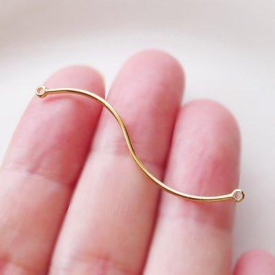 アクセサリーパーツ 金属パーツ ウェーブコネクター 各2個