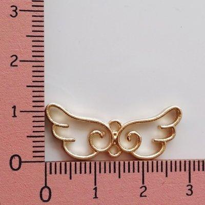 アクセサリーパーツ 金属パーツ 天使の羽コネクター 2個