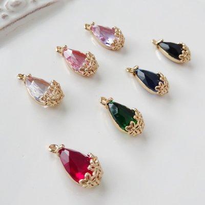 チャーム ハンドメイド材料 金属パーツ 素敵なデザインストーン 