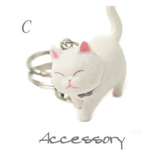 キーホルダー バックチャーム オス猫 蝶ネクタイ紳士猫 8種 : Pochi