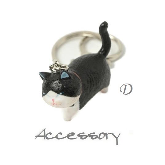キーホルダー バックチャーム オス猫 蝶ネクタイ紳士猫 8種 : Pochi