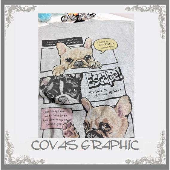 Tシャツ　値下げ　ユニセックス　長袖　プリントTシャツ　エスケイプ犬　Mサイズ　｜pochi-pochi｜11