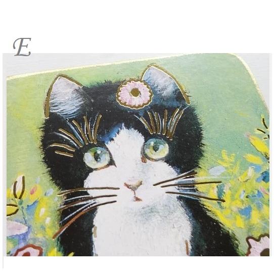 コルクコースター 輸入雑貨ウィーン LUKA BASIC Cat猫柄5種 : Pochi