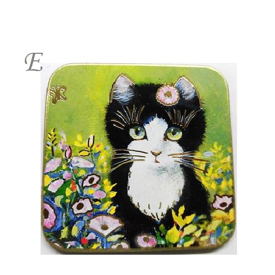 コルクコースター 輸入雑貨ウィーン LUKA BASIC Cat猫柄5種 : Pochi