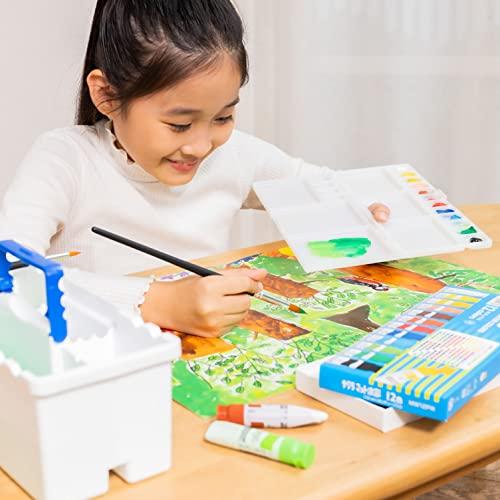 サクラクレパス 絵の具セット コンパクト 水彩セット ブルーグレー EWZ