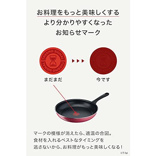 ティファール フライパン 20cm ガス火対応 「クランベリーレッド フライパン」 こびりつきにくい レッド B55902｜pochi-pochipc｜05