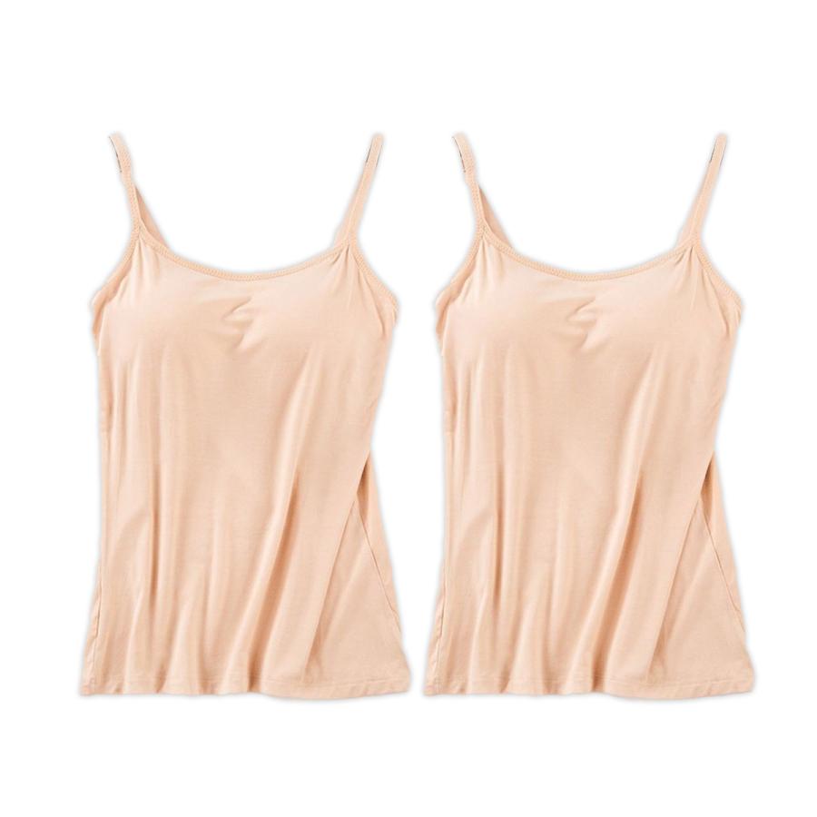 お得な2枚セット！ ブラトップ カップ付きキャミソール ブラキャミソール カップ付き ブラキャミ キャミソール インナー ノンワイヤー | ブランド登録なし | 04