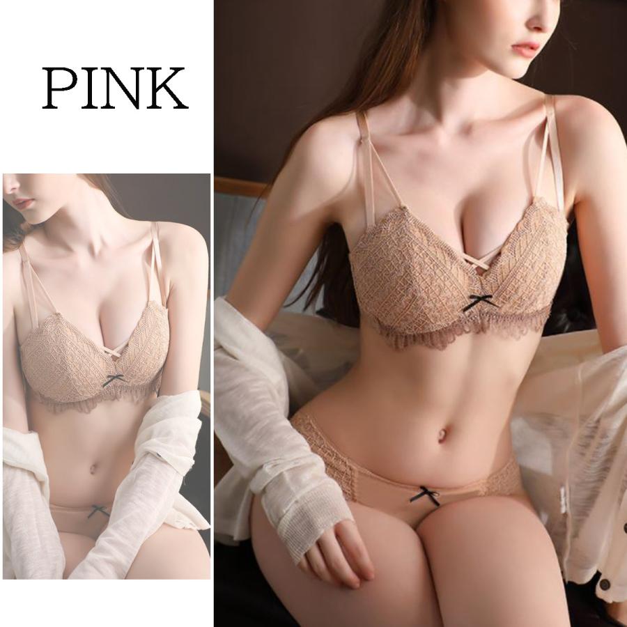 在庫限り！ ブラショーツセット ブラジャー ショーツセット 女性下着 上下セット ノンワイヤーブラセット 盛りブラ | ブランド登録なし | 02