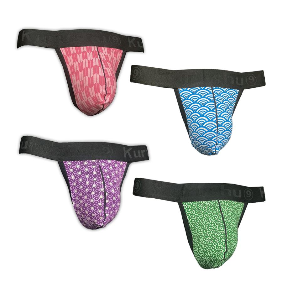 【Kurushu9】 ふんどしパンツ 【単品1480円・4枚セットで１枚当たり1180円】 メンズビキニ メンズ下着 ふんどし 男性用 褌 和柄 コットン 綿 タンガ プレゼント | ブランド登録なし | 05