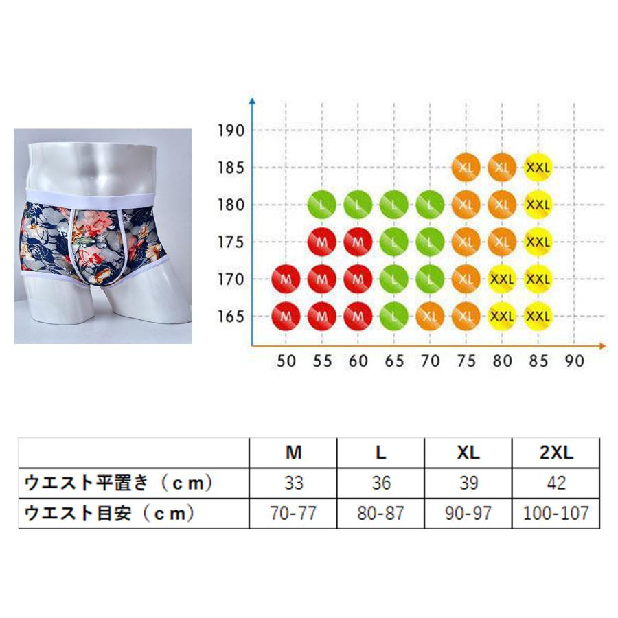 23：59まで！全品5％OFF ３枚セット レース生地 ボクサー ボクサーパンツ メンズ メンズ下着 メンズボクサーパンツ ローライズ 花柄 メンズセクシー下着｜pochinet0715｜16