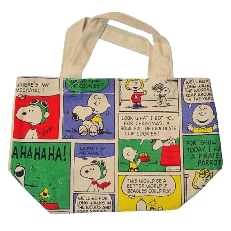 Peanuts ピーナッツ 帆布のミニトート バッグfスヌーピー コミック マルチカラー Sma Peatbag Ml ぽちってショップ 通販 Yahoo ショッピング