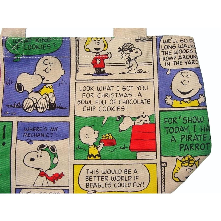 Peanuts ピーナッツ 帆布のミニトート バッグfスヌーピー コミック マルチカラー Sma Peatbag Ml ぽちってショップ 通販 Yahoo ショッピング