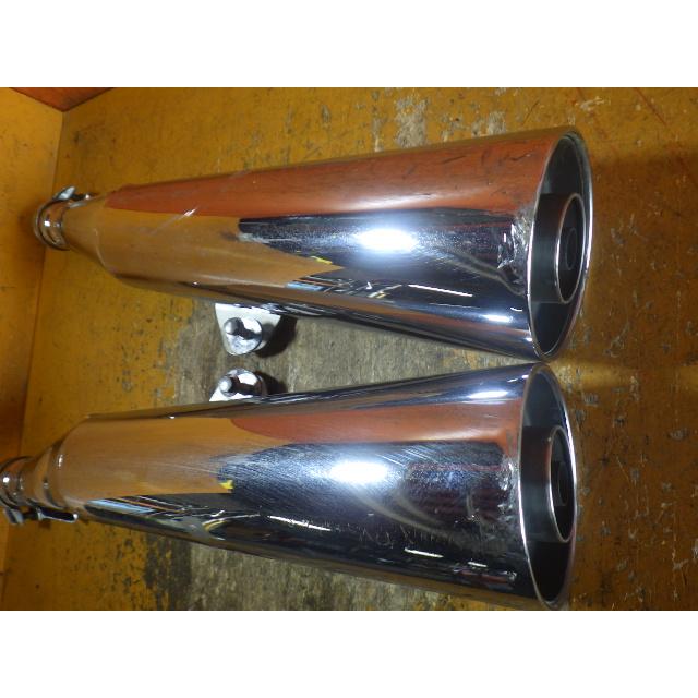 65787 ヤマハ 4KG-030〜 XJR1200 '96 純正 サイレンサー 左右セット 小ダメージあり 4KJ サラ音無の画像