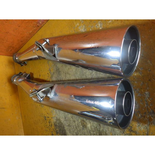 65787 ヤマハ 4KG-030〜 XJR1200 '96 純正 サイレンサー 左右セット 小ダメージあり 4KJ サラ音無の画像