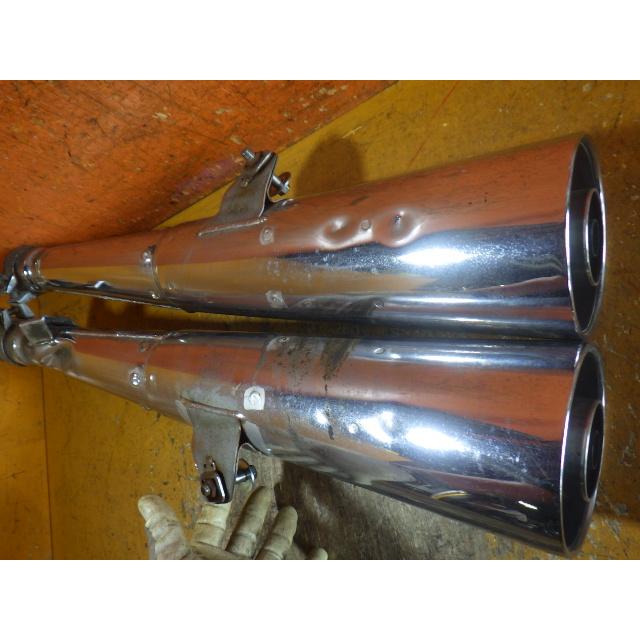 65787 ヤマハ 4KG-030〜 XJR1200 '96 純正 サイレンサー 左右セット 小ダメージあり 4KJ サラ音無の画像