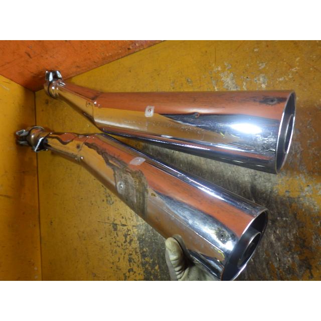 65787 ヤマハ 4KG-030〜 XJR1200 '96 純正 サイレンサー 左右セット 小ダメージあり 4KJ サラ音無の画像