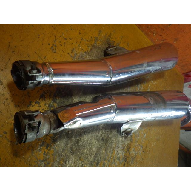 65787 ヤマハ 4KG-030〜 XJR1200 '96 純正 サイレンサー 左右セット 小ダメージあり 4KJ サラ音無の画像