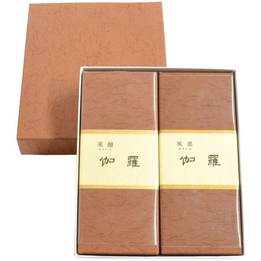 偉大な 喪中はがき 進物用 ギフト お供え 有煙香 高級 伽羅 2箱セット 風韻 贈答用 線香 みのり苑 喪中見舞い 初盆 お盆 線香