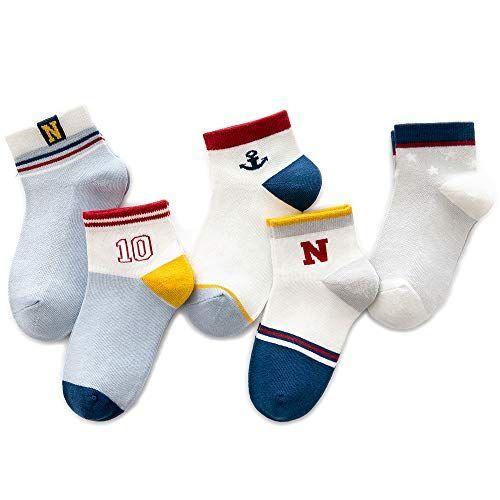 子供の靴下 綿ソックス キッズ通気メッシュくつした 5足セット ジュニア 男の子 女の子 春 夏ソックス 5足セット M 新しい到着