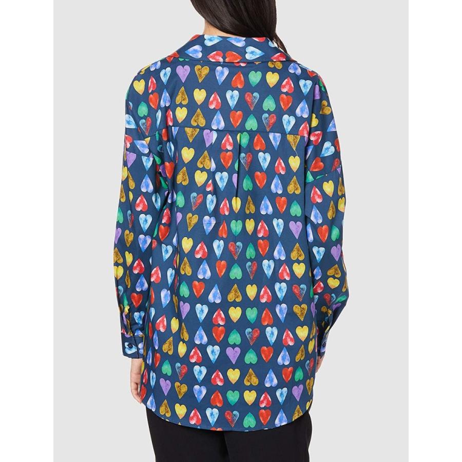 ナラ カミーチェ カラフルハートプリントプルオーバー長袖シャツ 10-01-01-070 レディース ネイビー 日本 M (日本サイズ9 カミーチェ カラフルハートプリントプルオーバー長袖シャツ レディース ネイビー 日本 日本サイズ9