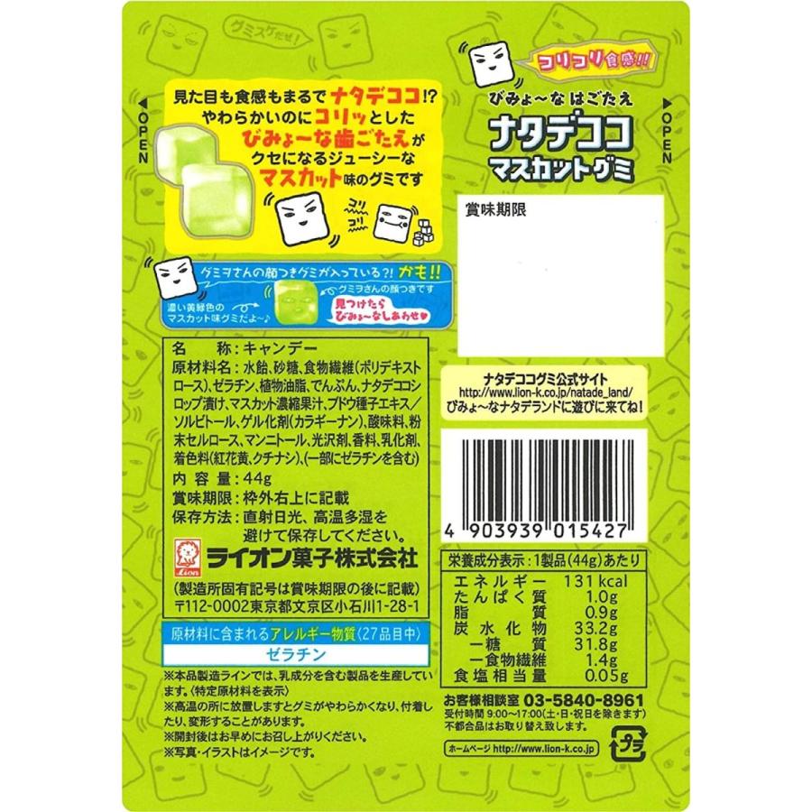 新商品 ライオン菓子 ナタデココぶどうグミ 44g ×10個 discoversvg.com