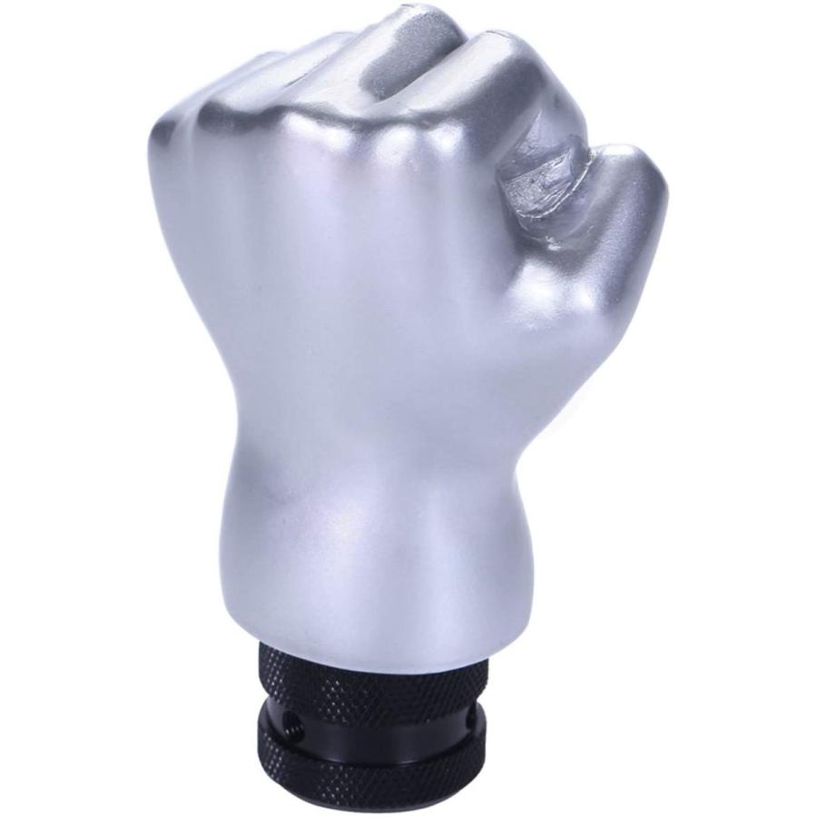 Bashineng 拳形 ギアスティックシフターノブ 車オートシフトノブ頭 Atとmt車 トラック カー用品 汎用 銀色 Rde3td0wld ゲーム おもちゃ Institutobiblicocrecer Cl