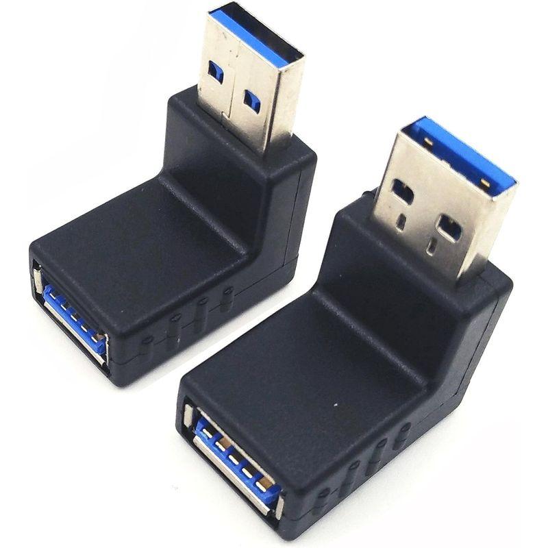 Poyiccot USB 3.0アダプタ USB L型 変換アダプタ、上向き/下向き USB L字 Type A 直角 方向変換 90度 U｜pochon-do｜02