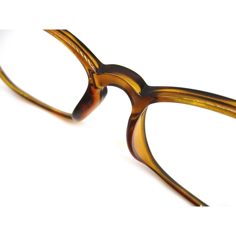 老眼鏡 ウェリントン リーディンググラス シニアグラス 軽量 超弾性素材 TR90 (デミブラウン,+3.00)｜pochon-do｜03