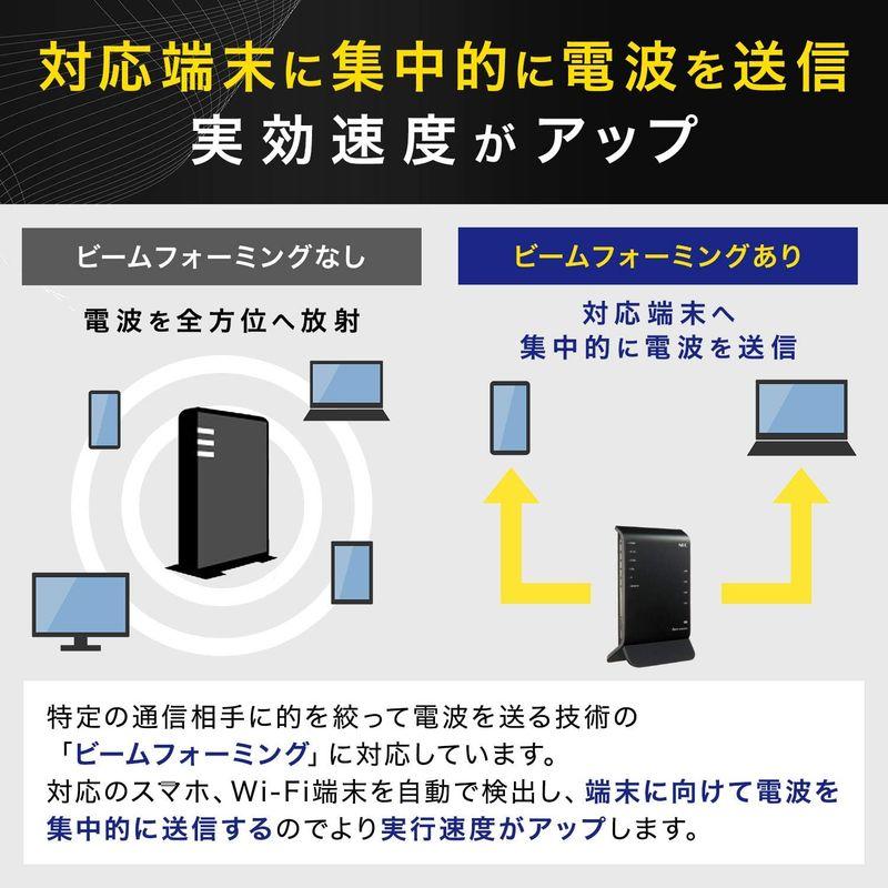 NEC Aterm 無線LAN Wi-Fiルーター/ AC1800(11ac対応) 1300+450Mbps WG1800HP4 PA-WG｜pochon-do｜04