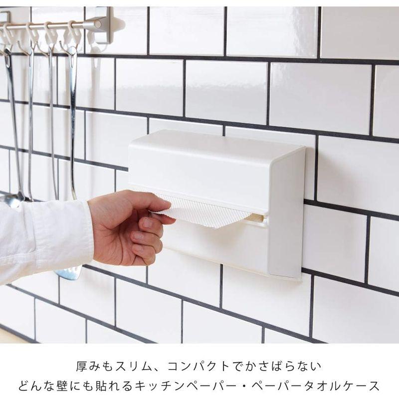 ideaco (イデアコ) どんな壁にも貼れる キッチンペーパー/ペーパータオルホルダー ホワイト ペーパー対応サイズ:幅23ｘ高さ12ｘ奥｜pochon-do｜02