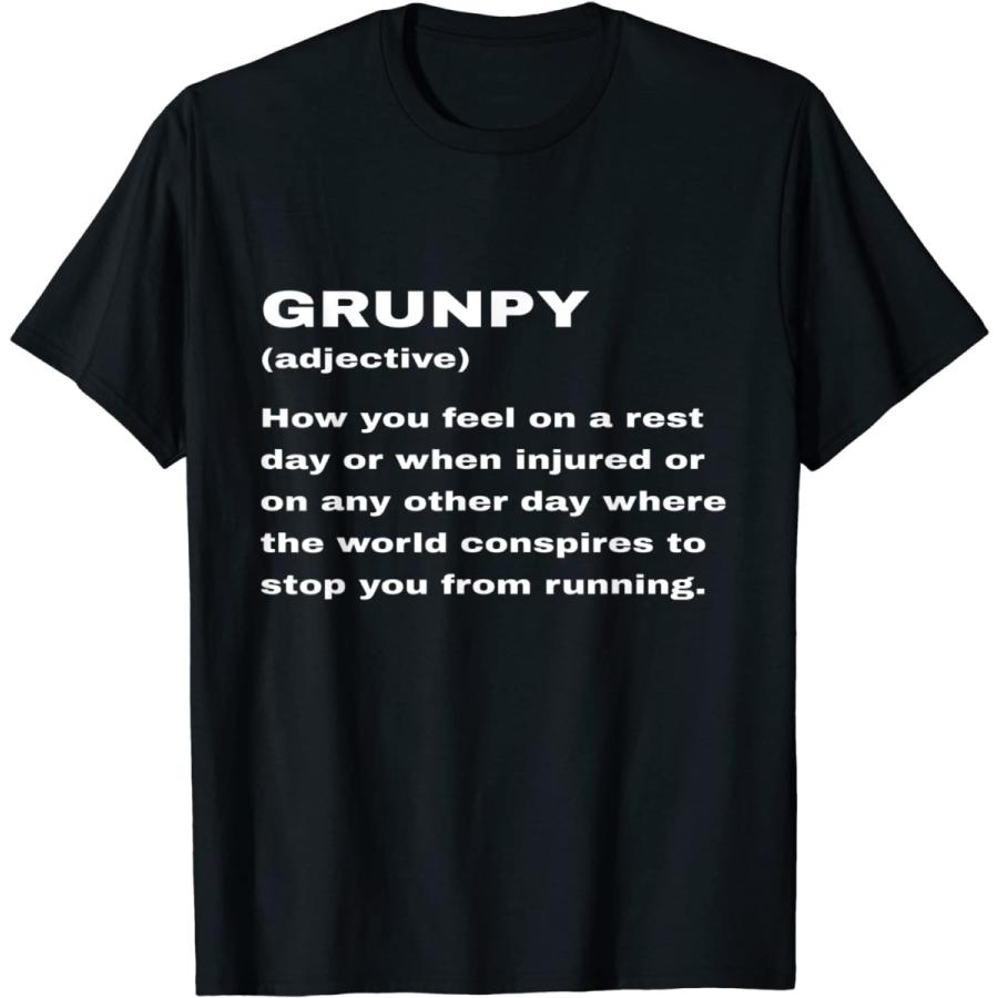 面白い不機嫌そうな定義ランナー意味ランニングユーモアギフト Funny Grunpy Definition Runner Tシャツ ぽちょん堂 通販 Yahoo ショッピング
