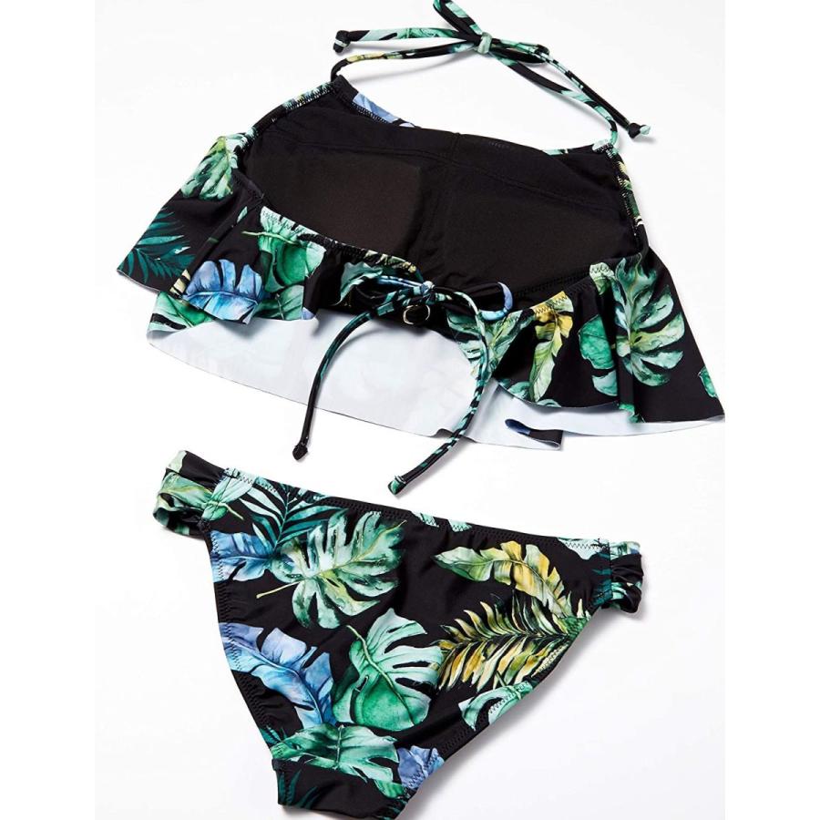 三愛水着楽園 水着 ノンワイヤー ハイネック フレア ビキニ レディース BL‐ブラック 9 三愛水着楽園 水着 ノンワイヤー ハイネック フレア ビキニ レディース BL‐ブラック ポリエステル，