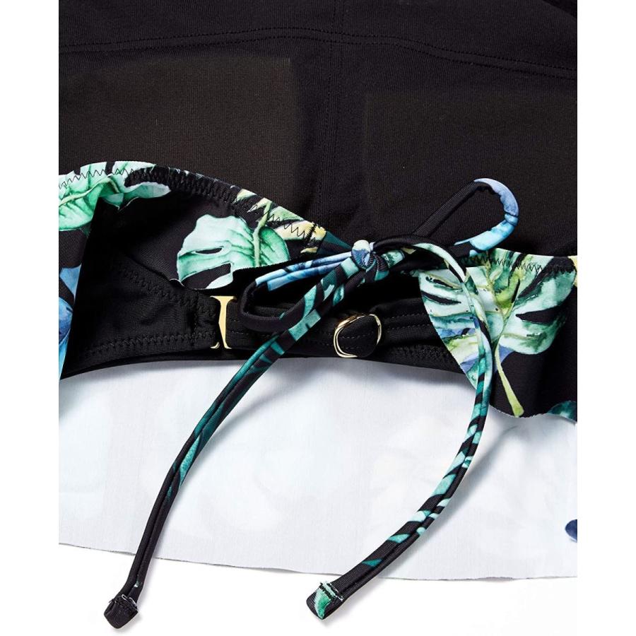 三愛水着楽園 水着 ノンワイヤー ハイネック フレア ビキニ レディース BL‐ブラック 9 三愛水着楽園 水着 ノンワイヤー ハイネック フレア ビキニ レディース BL‐ブラック ポリエステル，