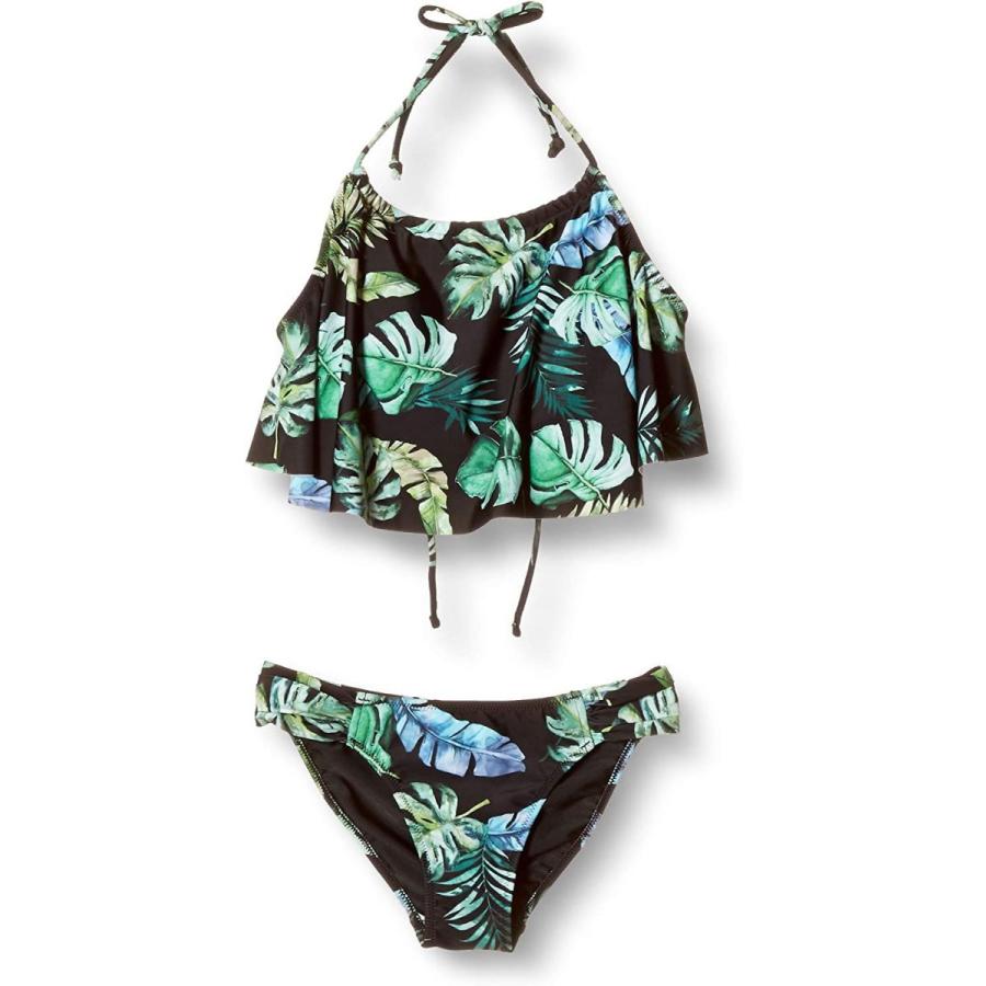 三愛水着楽園 水着 ノンワイヤー ハイネック フレア ビキニ レディース BL‐ブラック 9 三愛水着楽園 水着 ノンワイヤー ハイネック フレア ビキニ レディース BL‐ブラック ポリエステル，