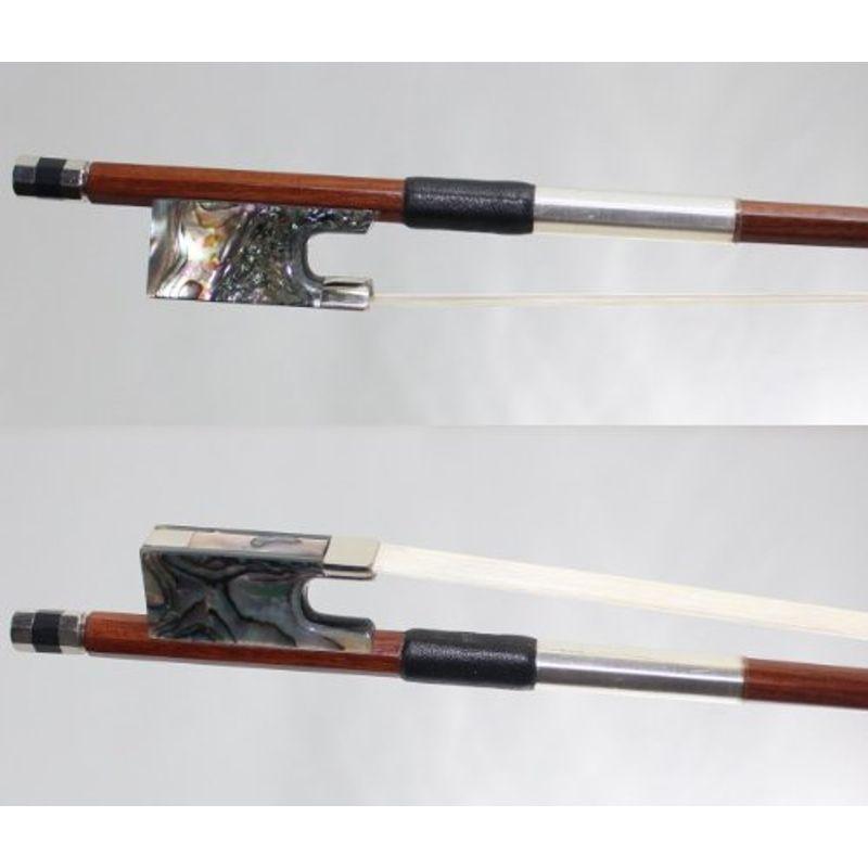 シェル・フロッグ ヴァイオリン弓、フェルナンブコ（ペルナンブコ）、シルバー巻き、4/4