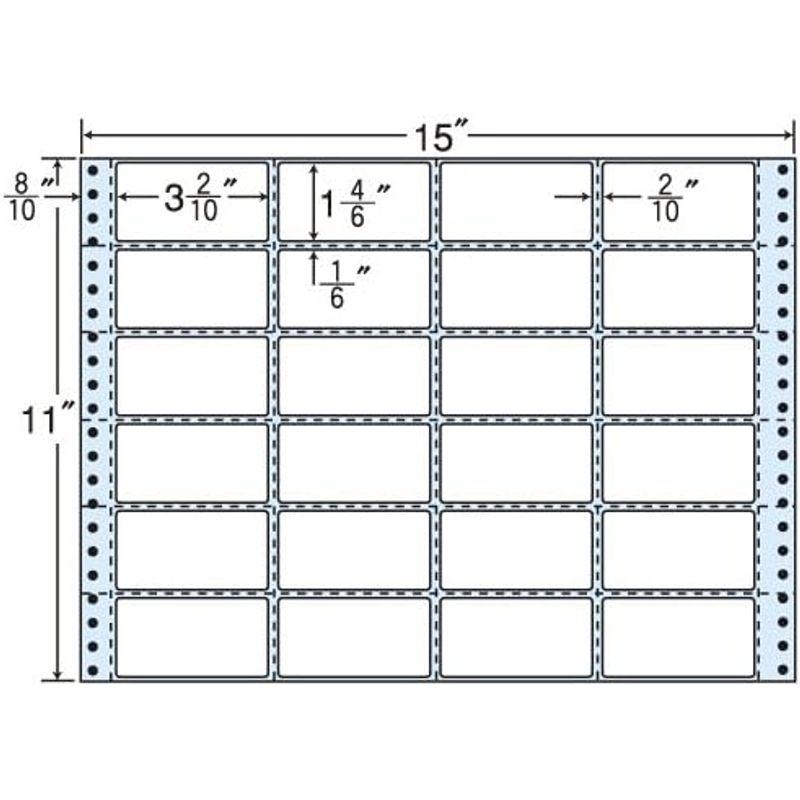 東洋印刷 ラベルシール タックフォームラベル 15インチ ×11インチ 24面付(1ケース500折) MH15K｜pochon-do｜02