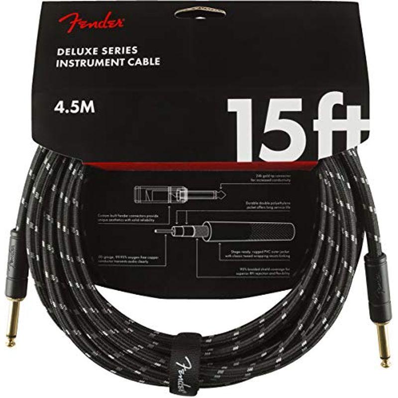 Fender シールドケーブル Deluxe Series Instrument Cable, Straight Straight, 15'