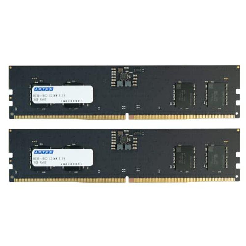 アドテック DDR5-4800 UDIMM 16GB 2枚組 ADS4800D-H16GW