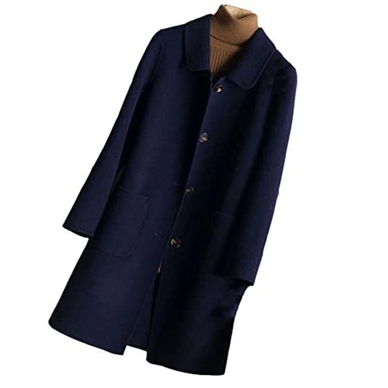 ウールコート チェスターコート ジャケット レディース リバーコート ダブルフェイス チェスターコート ラシャコート カシミヤ 洋服 001 ダブルフェイス 通勤 冬 アウター ぽちょん堂 スタンドカラー