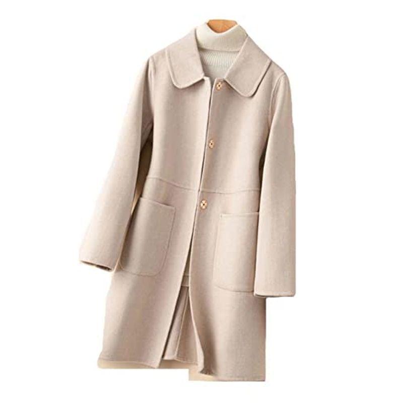 ウールコート チェスターコート レディース レディース アウター リバーコート ダブルフェイス ラシャコート カシミヤ スタンドカラー ジャケット 冬 通勤 ぽちょん堂 洋服 アウター 格安購入
