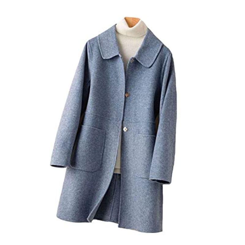 ウールコート チェスターコート レディース 洋服 リバーコート ダブルフェイス カシミヤ ラシャコート カシミヤ アウター ラシャコート 洋服 ぽちょん堂 通勤 冬 スタンドカラー 最大級の通販サイト