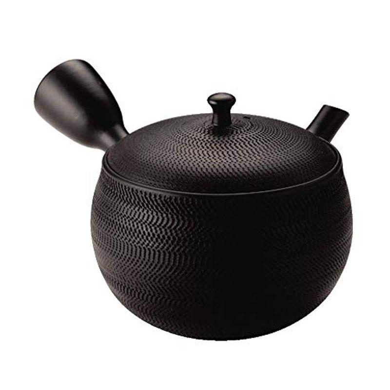 WEB限定】常滑焼 急須 1-206 箱入り 北龍 270ml 日本製 黒碗形ルレット